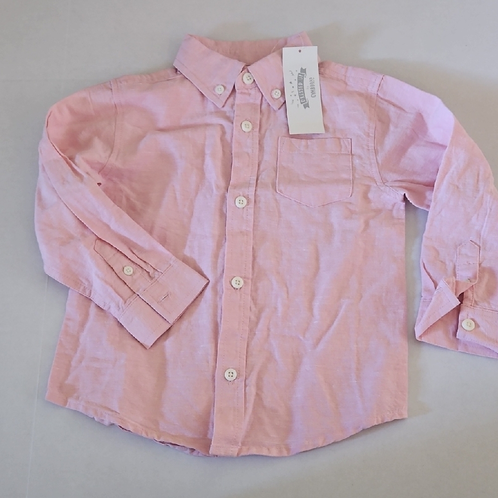 Pink Boys Button-Up Shirt 3t